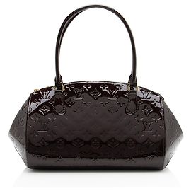 Sac Satchel Louis Vuitton Monogram Vernis Sherwood GM Rouge