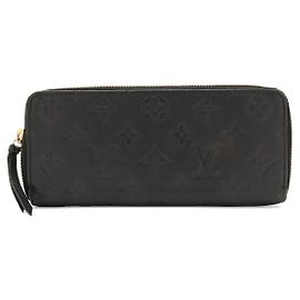 Louis Vuitton Clemence Monogram Empreinte Langbeutel Schwarz