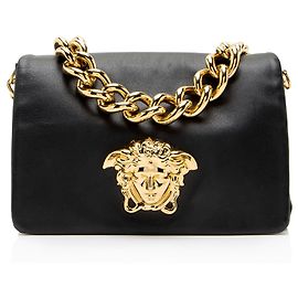 Borsa a tracolla Versace Palazzo Medusa in vitello Nero