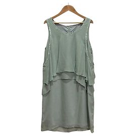 Autre Marque Robe en soie avec broderies de perles GRACE CONTINENTAL Vert