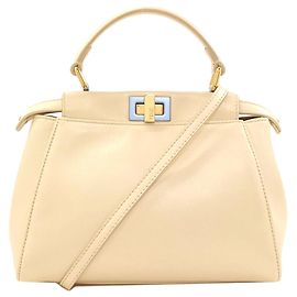Borsa Fendi Peekaboo 2-Way Bianco