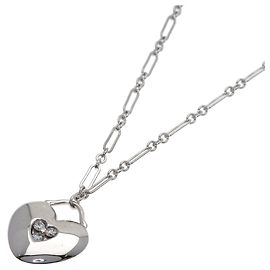 Autre Marque Tiffany & Co. Herz-Halskette mit 3 Diamanten in 18K Weißgold Andere