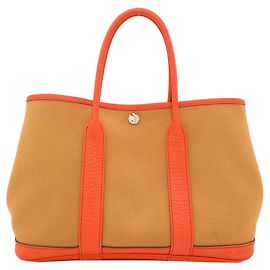 Hermès Saco Tote Hermes Garden Party TPM Laranja