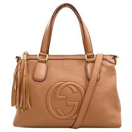 Gucci 308362 Soho Interlocking G 2-Way Handtasche Braun