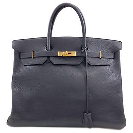 Hermès Hermes Birkin 40 Handtasche in Blue Indigo Blau