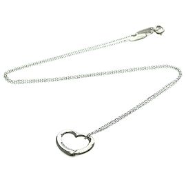 Tiffany & Co. Elsa Peretti Open Heart 5 Diamonds Pendente Platino e Diamanti Argento