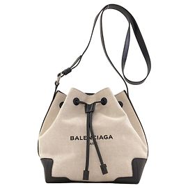 Bolsa de ombro Balenciaga em lona preta Preto