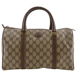 Gucci Old Mini Boston Handtasche Braun