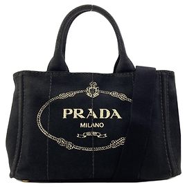 Prada Canapa Mini 2-Way Handtasche Schwarz