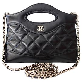 Chanel 31 Handtasche Schwarz Kalbsleder Schwarz