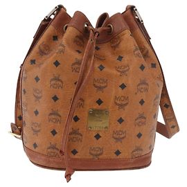MCM Leather con cordón Castaño