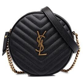 Autre Marque Bolsa de ombro Saint Laurent em couro preto Preto