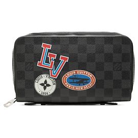 Louis Vuitton Damier Graphite Zippy XL Langbeutel Schwarz