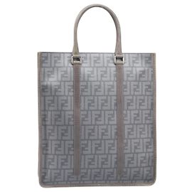 Fendi Open Shopping Zucca Canvas Tall Brown
