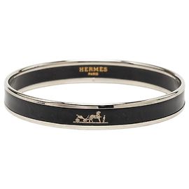 Brazalete Hermès Email PM Caleche Negro Plata