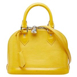 Louis Vuitton Epi Alma BB Handbag Golden Yellow