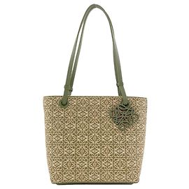 Borsa Tote Loewe Anagram Jacquard Verde