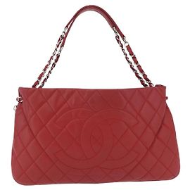 Chanel Timeless CC Expandable Quilted Caviar Large Roja