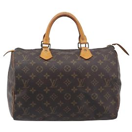 Louis Vuitton Speedy Monogram Canvas 30 Castaño