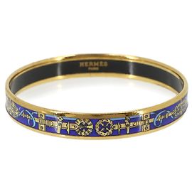 Hermès Hermes Email PM Armreif Blau Golden