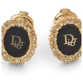 Orecchini a clip Christian Dior neri e oro Nero D'oro