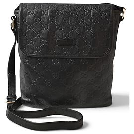 Borsa a tracolla Gucci in pelle nera Nero