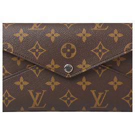 Louis Vuitton Monogram Langbeutel Braun Golden Gelb Monogramm