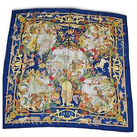 Gucci Seidenschal in Navy Marineblau