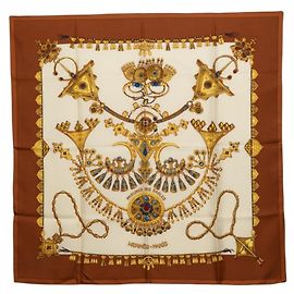 Hermès Pañuelo Hermes Carre 90 Parures des Sables Multicolor