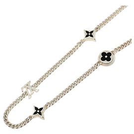 Louis Vuitton LV Spike Charm Halskette Silber