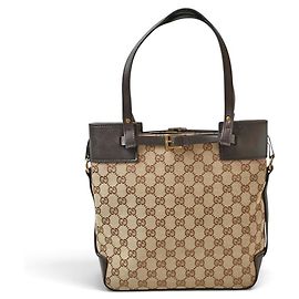 Gucci GG Canvas Handtasche Braun Beige