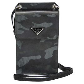 Porta-telemóvel Prada em couro Saffiano Multicor