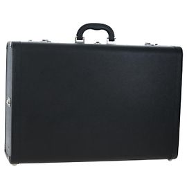 Baule PRADA pelle Saffiano Black Silver Auth 206701V Nero Argento