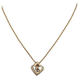 Colar Christian Dior Metal Tom Dourado Auth 206833 Outro