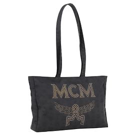 Sac Cabas MCM Logogram Vicetos PVC Noir Or Auth 205249 Noir Doré