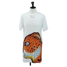 LOUIS VUITTON T-Shirt en coton S Blanc LV Auth 204950M Blanc