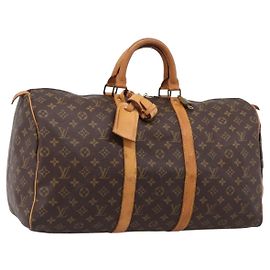 LOUIS VUITTON Monogram Keepall 50 Boston Bag M41426 LV Auth 205140A Monogramme