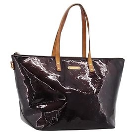 Sac Tote LOUIS VUITTON Monogram Vernis Bellevue GM Amarante M93589 Auth ka6486 Bordeaux