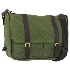 LOUIS VUITTON Monogram Mini Sac Maman Bag TST Khaki M42351 LV Auth ep16254 Caqui