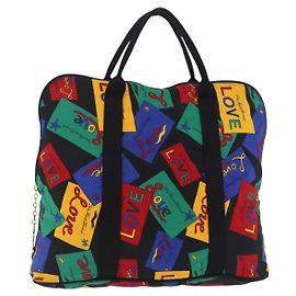 Autre Marque Borsa a mano Saint Laurent Nylon Multicolor Gold Tone Auth 207686A Multicolore Altro
