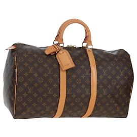 LOUIS VUITTON Monogram Keepall 50 Boston Bag M41426 LV Auth 206808V Monogramme