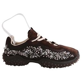 Miu Miu Sneaker aus technisch besticktem Bubble-Gewebe, braun Braun