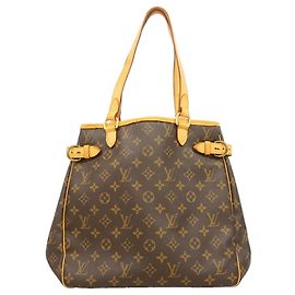 Bolso Tote Vertical Louis Vuitton Monogram Batignolles Castaño