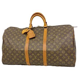 Louis Vuitton Boston Monogram Keepall 55 Marrom