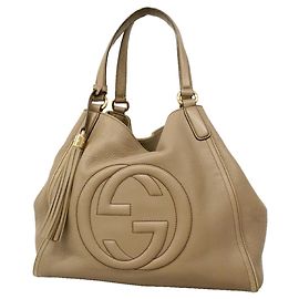 Bolsa Gucci Soho Tote Bag 282309 Cinza