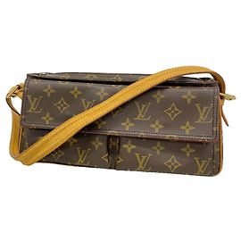 Louis Vuitton Monogram Vivacite MM Shoulder Bag Brown