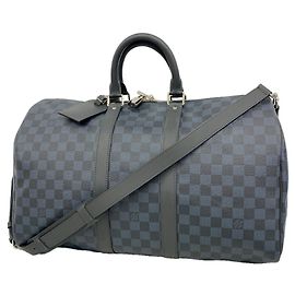 Louis Vuitton Boston Damier Cobalt Keepall Bandoulière 45 Blue