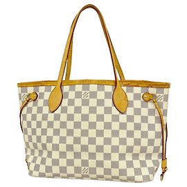 Louis Vuitton Damier Azur Neverfull PM Tote Bag White
