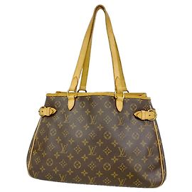Bolso Tote Horizontal Louis Vuitton Monogram Batignolles Castaño