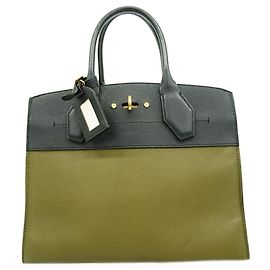 Sac à main Louis Vuitton City Steamer MM Noir Kaki